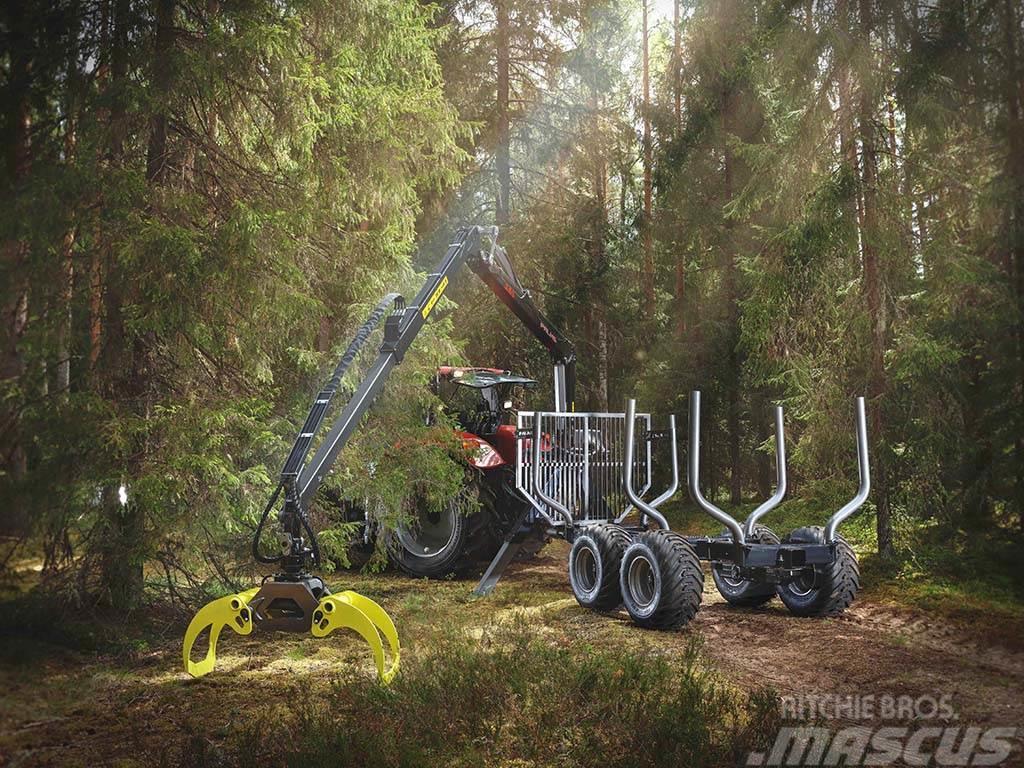 Palms Skogsvagn 10 ton med 6.3 kran Tømmerhengere