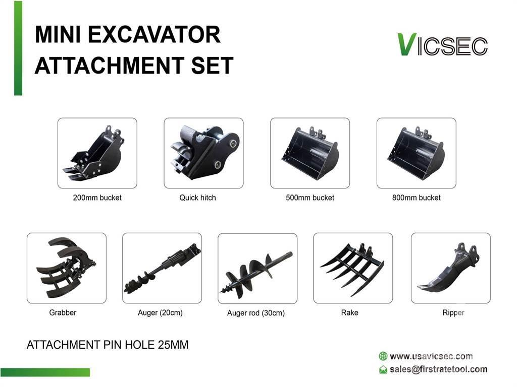  VICSEC Quantity of (9) Excavator Attac ... Andre komponenter