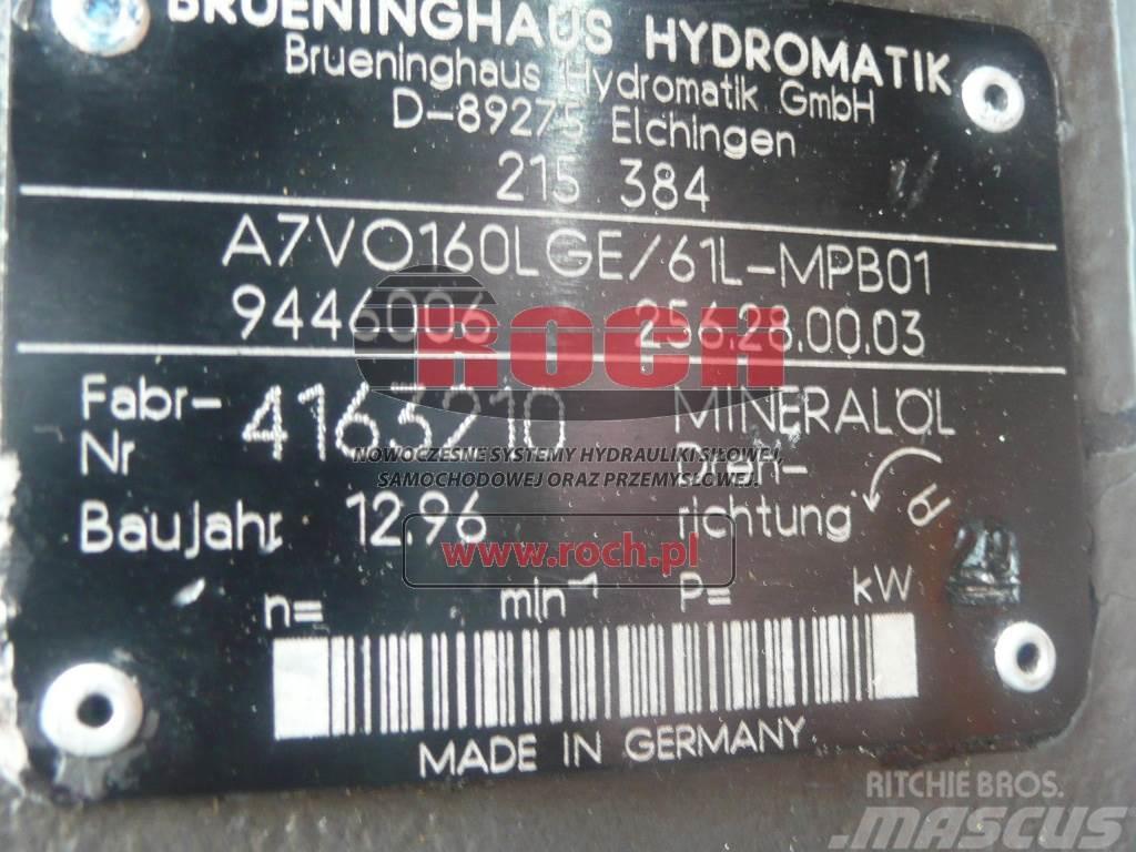 Brueninghaus Hydromatik A7VO160LGE/61L-MPB01 9446006 256.28.00.03 Hydraulikk