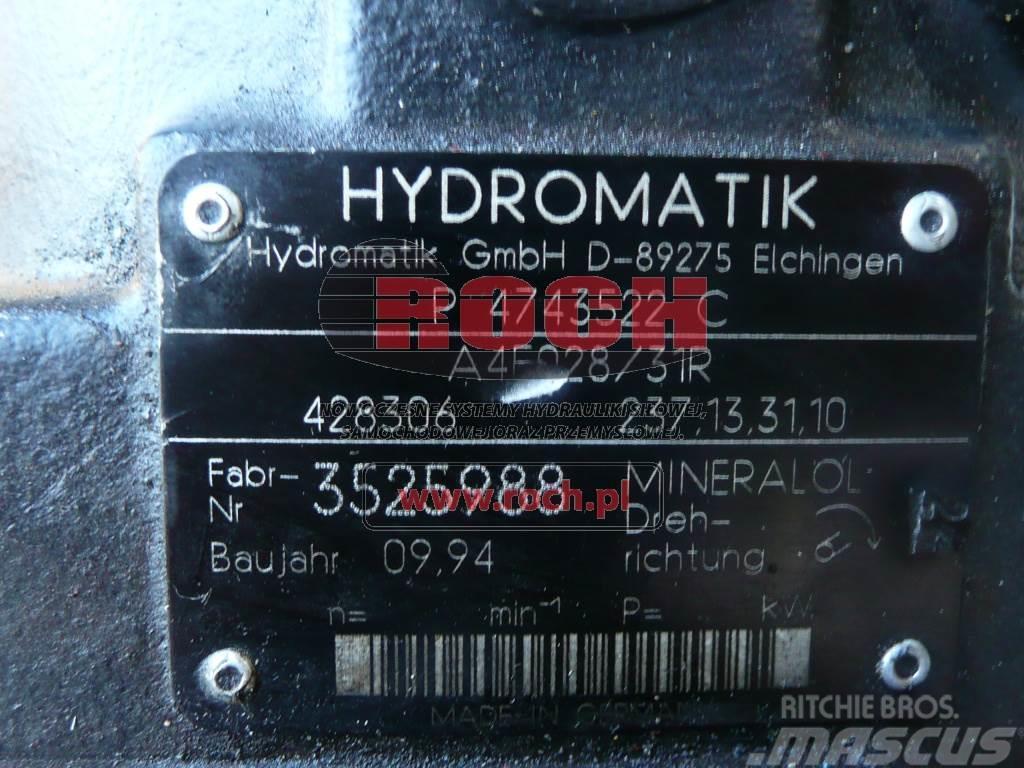Hydromatik A4FO28/31R 428306 237.13.31.10 Hydraulikk