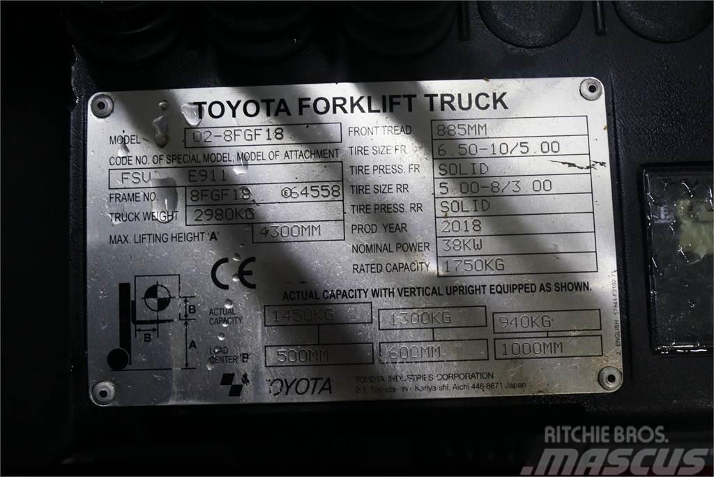 Toyota 02-8FGF18 Propan trucker