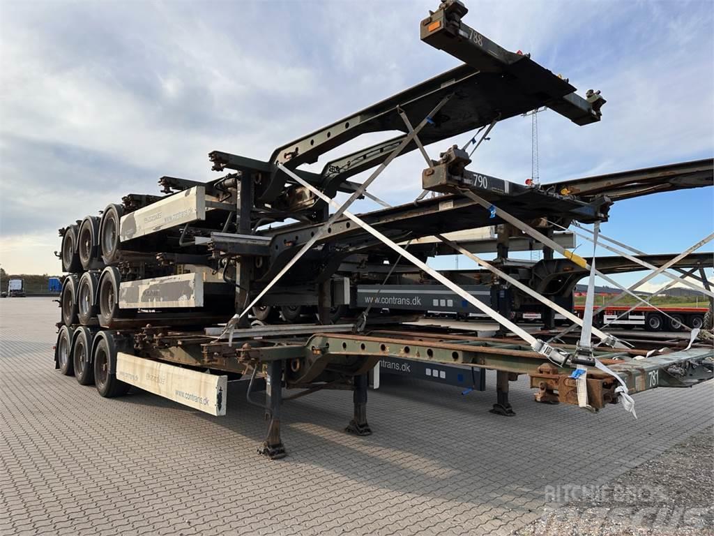 Krone 3 x Multichassis Containerchassis Semitrailere
