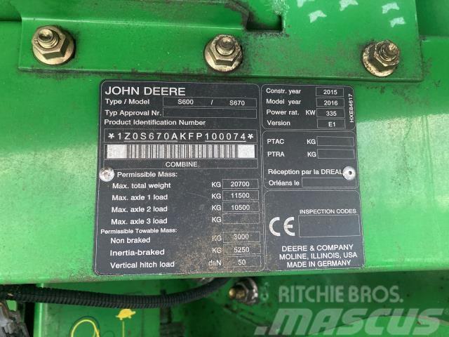 John Deere S670I Skurtreskere