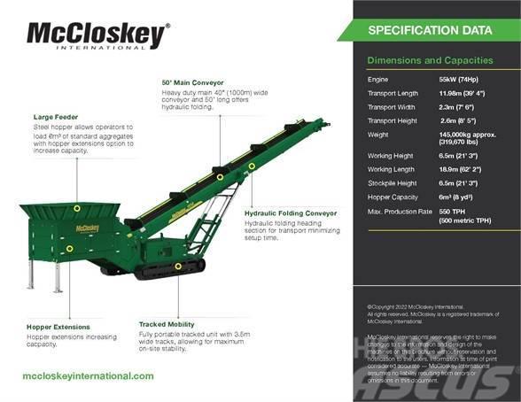 McCloskey SF50 Transportbånd