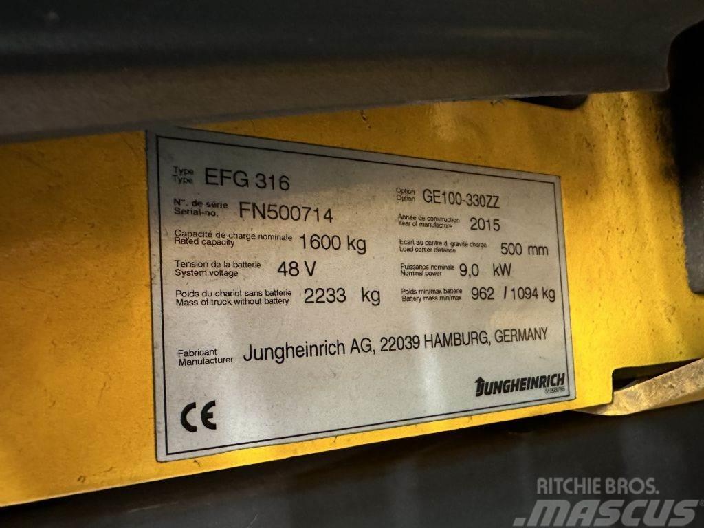 Jungheinrich EFG 316 - FREIHUB-Mast !!! Elektriske trucker